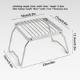 thumbnail image 3 of Awdenio Outdoor Stove Bracket Portable Foldable Kettle Bracket Stainless Steel Striped Mini Bracket Baking Tray Bracket, 3 of 9