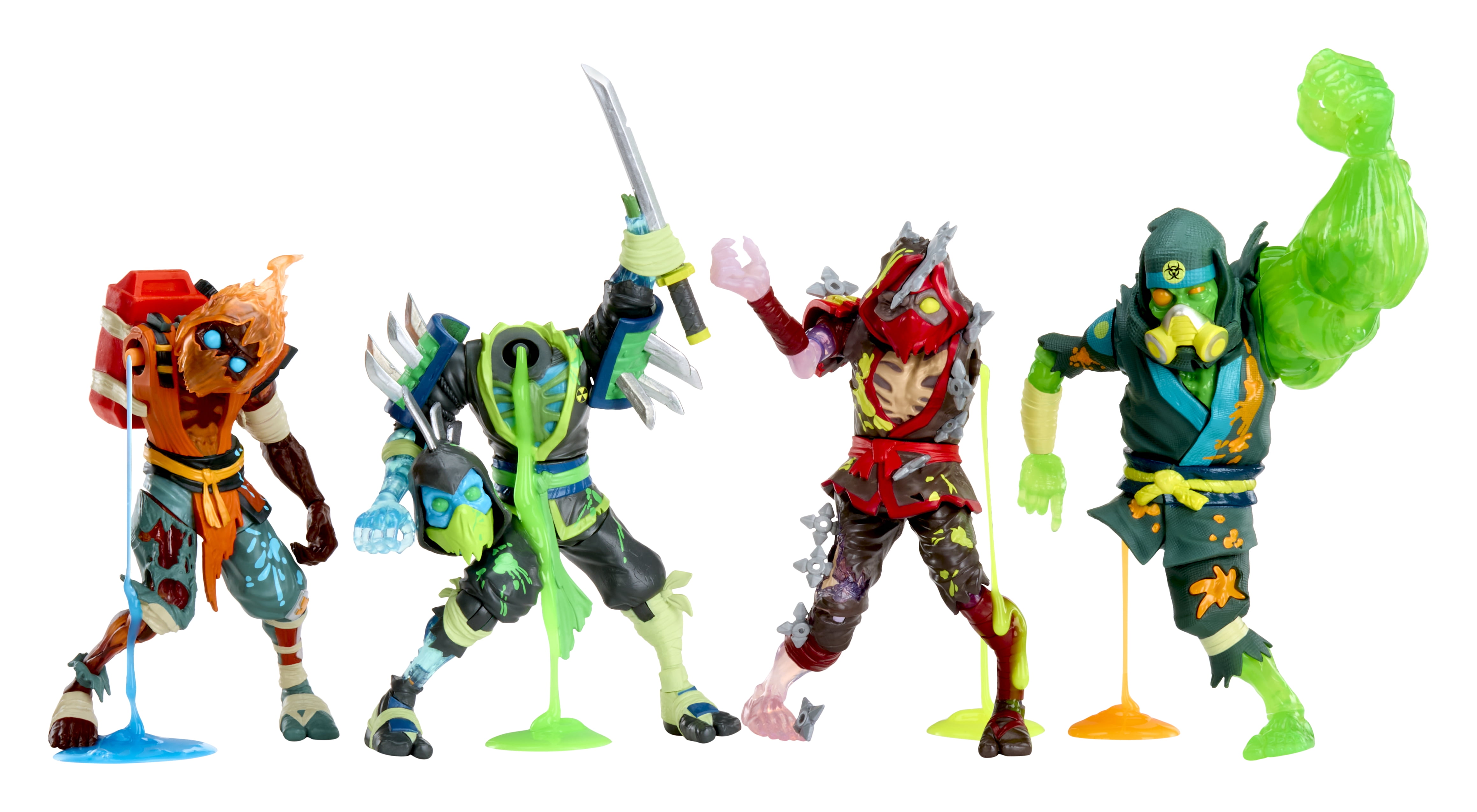 Ninjombie Action Figure - Grave Spin, Ninja Zombie with Slime, Ages 3+