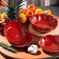 thumbnail image 7 of 1/3/5Pcs Round Serving Tray Platter,Red Fruit Plate and Snack Dishes for Living Room Coffee Table,Home Hospitality,Neighbor Treats,and Party Gatherings, 7 of 7