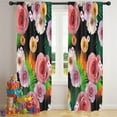 thumbnail image 5 of Blackout Kids Curtains,Pioneer Flower Floral Print Pattern Childrens Insulated Curtains Set Of 2,Bedroom Essentials,Toddler Room Decor 42"x84", 5 of 5