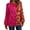 Red, variant on IROINNID Womens Sweater Round Neckline Pullover Sweater Print Comfy Mid-Length Long Sleeve Splicing Knitting Sweater Tops