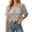 Grey, variant on Women's Sheer Fishnet Top Sexy Short Sleeves Net T Shirts Crop Top (Light Green, S)