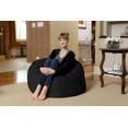 thumbnail image 2 of Chill Sack Bean Bag Chair, Memory Foam Lounger with Micorsuede Cover, Kids, 3 ft, Black, 2 of 3