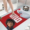 thumbnail image 3 of Alfombra antideslizante para baño, dormitorio, balcón, sala de estar, 60 x 90 cm, diseño de películas Big Hero 6, 3 of 4