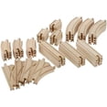 thumbnail image 2 of Right Track Toys Wooden Train Track 52 Piece Set - 18 Feet Of Track Expansion And 5 Distinct Pieces - 100% Compatible with All Major Brands, 2 of 4