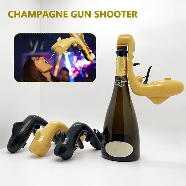 Muyoka Kyoffiie Pulverizador de champ谩n Pulverizador de vino Tibur贸n/Dolphin Pistola de champ谩n Tirador Pl谩stico Alcohol Cerveza Pistola Tirador Botella de vino Tap贸n Cerveza Squirt Pistola Dispensad