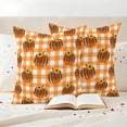 thumbnail image 3 of Leopard Pumpkin Fall Outdoor Waterproof Pillow Covers, Thanksgiving Orange Buffalo Check Decorative Square Throw Pillowcase Sofa Cushion Sham for Patio/Couch/Chair, 20"x20" 2 Pack, 3 of 8