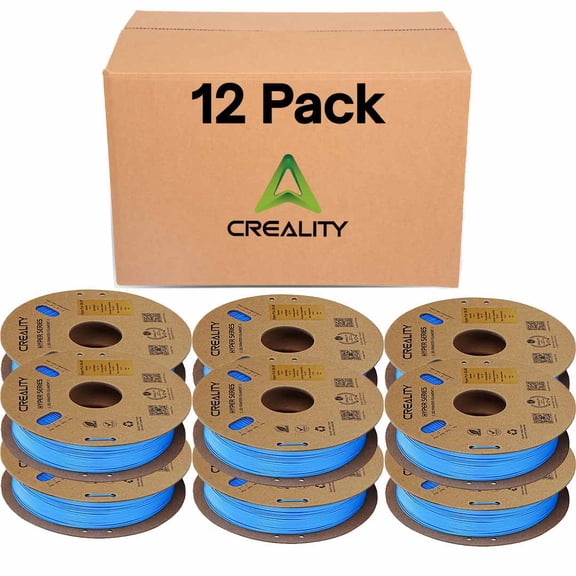 Creality Hyper PLA 3D Printer Filament 600mm/s High-Speed /-0.03mm Accuracy For Creality K1 Max Ender-5 S1 Anycubic Prusa Bambu Blue 12 Unit per pack
