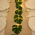 thumbnail image 2 of Efavormart 10ft Warm White LED Artificial Monstera Leaf Garland String Lights, Wall Hanging Tropical Palm Leaves Vine, 2 of 10