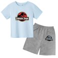 thumbnail image 5 of Camiseta con estampado de dinosaurio de Jurassic Park, trajes de verano para niños, camisetas de manga corta y pantalones cortos con estampado de dibujos animados, 5 of 5