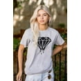 thumbnail image 3 of Diamond Dripping Fashionable Girly Plus Size Crewneck Graphic Tee Shirt Brisco Brands 2X, 3 of 5