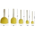 thumbnail image 2 of Esponja de plantilla redonda con mango de madera, esponja de espuma, pincel para pintura, muebles, manualidades, suministros de herramientas de pintura, 5 uds., 2 of 5