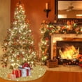 thumbnail image 4 of Falda para árbol de Navidad FUHSY, terciopelo con lentejuelas doradas, 36 pulgadas, 4 of 7