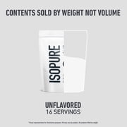 Isopure Zero Carb 100% Whey Protein Isolate Powder, Unflavored, 25g Protein, About 16 Servings
