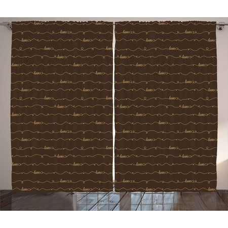 Brown Curtains 2 Panels Set Dark Brown Backdrop Image With