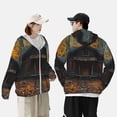 thumbnail image 4 of Vsdgher Chemises à Capuche Imprimé Rustique Cabane Automne Forêt pour Hommes Femmes, Manches Longues Protection Solaire Pêche pour Course Natation-Moyen, 4 of 7