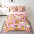 thumbnail image 2 of jejeloiu Cute Capybara 7 Pieces Bedding Comforter Set,Colorful Dessert Doughnut Full Bedding Set For Animals Lover Reversible, 2 of 8