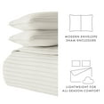 thumbnail image 5 of Noble Linens 3 Piece Natural Stripe Stitch Quilt Set, Queen / Full, 5 of 6