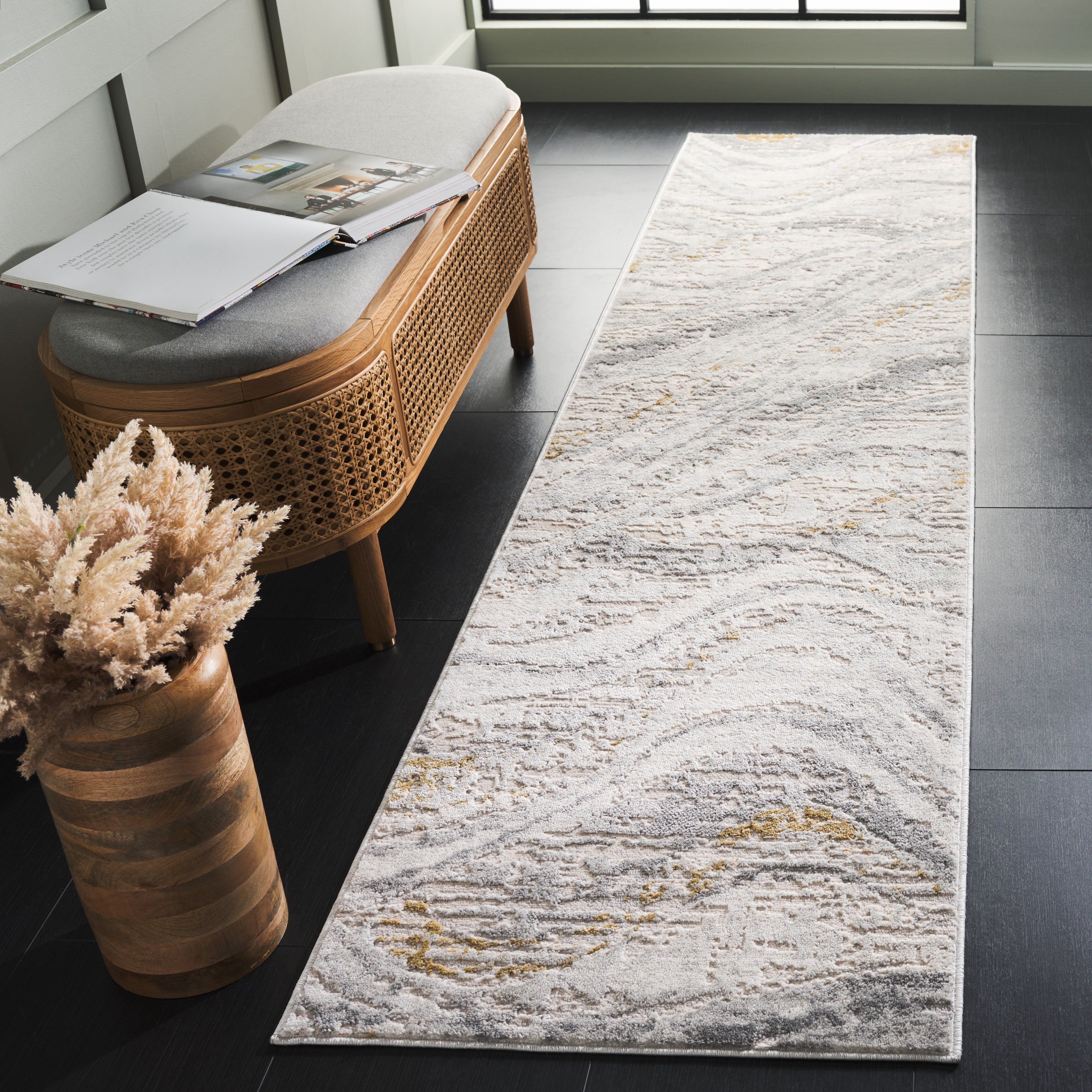 Safavieh Palma Lucina Abstract Runner Rug, Beige/Light Gray, 2' x 6'