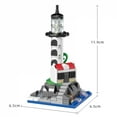 thumbnail image 4 of DIY Architecture Castle Lighthouse Street View House Building Blocks Kit Girls Bricks Classic Movie Model Kids Toys For Children, 4 of 10