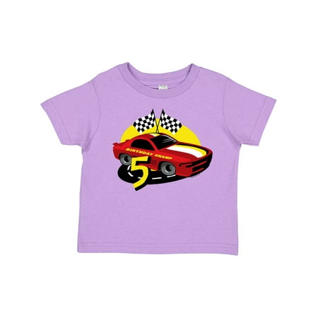 

Inktastic Race Car 5th Birthday Gift Toddler Boy Girl T-Shirt
