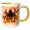 Yellow/White, variant on 3drose, Spider on Orange Web with Eggs, 15oz Two-tone Yellow Mug