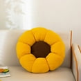 thumbnail image 2 of PHIGZNT Solid Color Floor Pillow Cushion Set of 1 Round Seat Cushions for Outdoor Chairs Living Room Sofa Balcony Meditation Yoga Tatami Seating Cushion 20 Inch White, 2 of 4