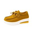thumbnail image 3 of YOUYEDIAN Loafers for Women Fall Winter Versatile Comfortable Platform Heel Flats Square Toe Fashion Strap Design Slip On Shoes, 3 of 5
