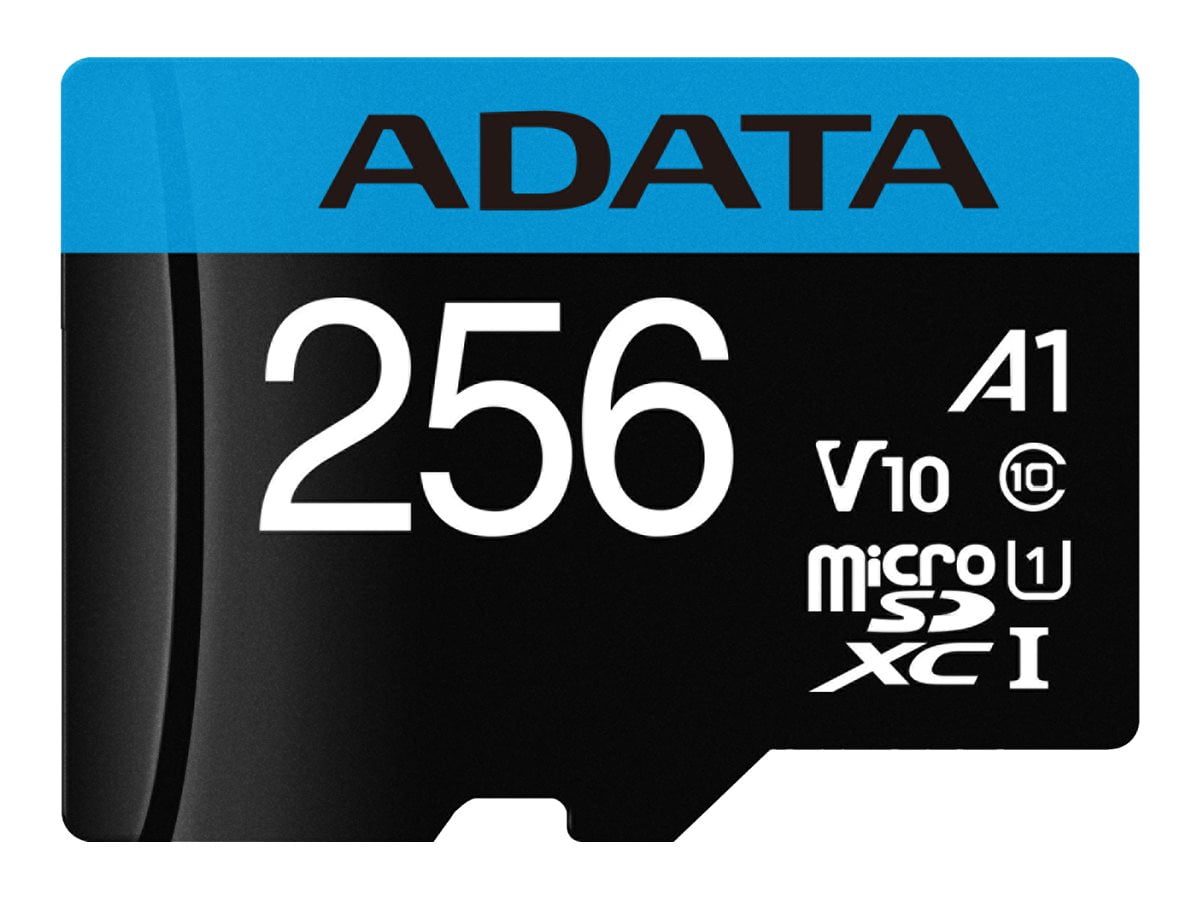 ADATA 256GB MicroSD Class 10 V10 A1 Memory Card with Adapter Read up to 100 MB/s