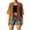 brown, variant on Genuiskids Womens Short Shrug Open Front Short Sleeve Sheer Cardigan Lace Patchwork Sheer Bolero Cover Up Cropped mesh Cardigans