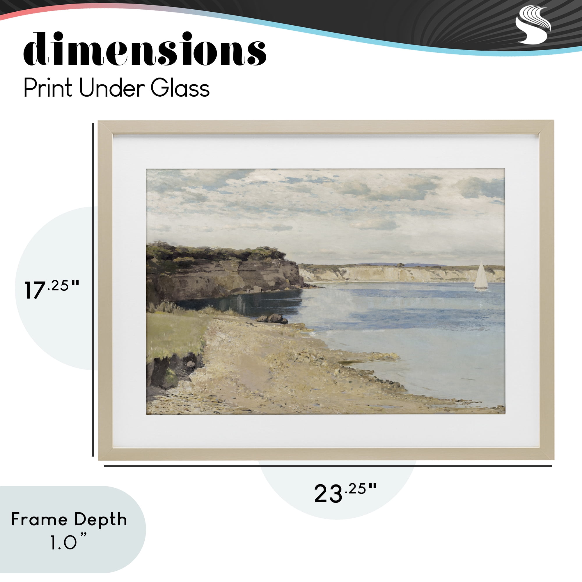 Stupell Industries Set Sail Peaceful Cove Birch Framed Print Under Glass, design by Christy McKee