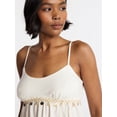 thumbnail image 4 of No Boundaries Shell Babydoll Cami Top, Women's XXS-XXL, 4 of 5