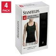 thumbnail image 1 of Stanfield’s Men’s Athletic Tank, 4-pack, Black, XXL, 1 of 4