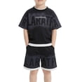 thumbnail image 2 of CUZIBR Kids Cool And Stylish Boys Summer Casual Outfit Sets Short Sleeve Two Piece Loose Fit Children For Play Clothes Sets,Black,11-12 Years, 2 of 5