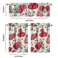 thumbnail image 6 of Pioneer Kitchen Curtains and Valance Set 36 Inch Tier Vintage-inspired Roses in Chic Modern Colours 3 Pieces Set Dining Room Small Curtain Drapes Cafe Curtains Valance for Home Decor Rod Pocket, 6 of 6