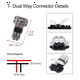 thumbnail image 4 of Conectores de Cable: Conector de Cable de DerivacióN en T de Bajo Voltaje, Conector de Cable de 3 VíAs, Tipo T de 2 Sin Soldadura, Se Adapta una 24-20 AWG, Paquete de 48, 4 of 5