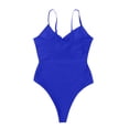 thumbnail image 3 of Plus size Swimsuits Women Solid Lace Bikini Set Push Up Swimsuit Beachwear Padded Swimwear Blue S(S), 3 of 7
