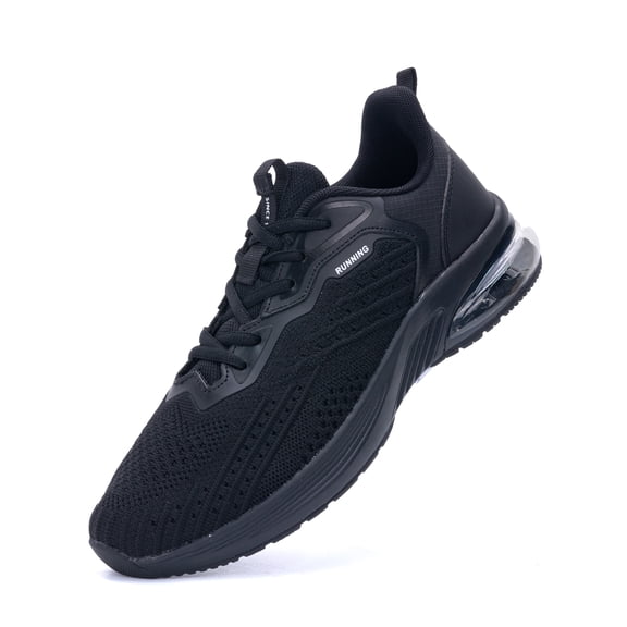 REABO Men's Air Cushion Running Shoes Slip-on Breathable Knit Tennis Walking Sneakers Lightweight Athletic Sports Shoes for Daily Wear & Gym
