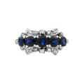 thumbnail image 2 of Estate 18K White Gold Sapphire 1.0cttw Diamond 0.35cttw Cocktail Ring SZ 9.25, 2 of 7