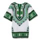 thumbnail image 4 of Camisa de vestir tribal hippie con estampado de bordado africano Dashiki de manga corta Ropa Verde Hugo vestidos africanos para mujeres, 4 of 10