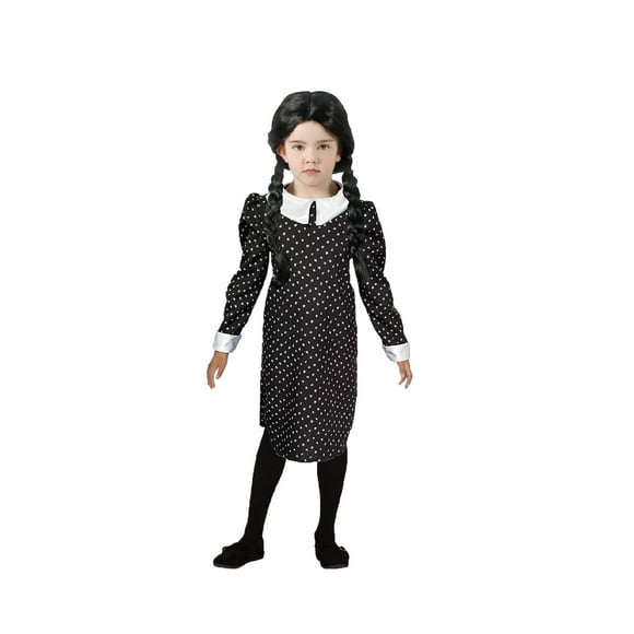 Cosplay con Vestido y Mallas - Disfraces para Halloween - Traje Día de Muertos - Disfraz de Merlina