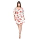 thumbnail image 1 of Vestido floral con manga bombacha Roman Fashion /Tallas Extras, 0900 (Flor rosa) rosa 42, 1 of 5
