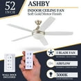thumbnail image 2 of Prominence Home 52" Modern Ceiling Fan, Light, Remote Control Indoor, Soft Gold, 2 of 12