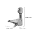 thumbnail image 2 of EXHUMKY 4Ud De Cabezal De Afinación Para Ukulele Accesorio Profesional En Metal Plateado, 2 of 8