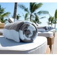 thumbnail image 3 of White Classic Luxury Cabana Stripe Cotton Beach Towels, Gray, 35 x 70, 2 Pack, 3 of 5