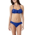thumbnail image 5 of No Boundaries Juniors Solid Flounce Bandeau Bikini Top, 5 of 8