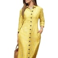 thumbnail image 3 of FASHIONWT Women Casual Button-Up Midi One-Piece Long Sleeve Turn-Down Collar Slim Shirt Dress, 3 of 4