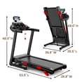 thumbnail image 2 of 3.75HP Folding Treadmill for home W/Speaker, Dual Control Modes: Console & App Control, large Display Screen,105 Programs, 9MPH, 300LBS, Walking Running Exercise treadmill, 2 of 11