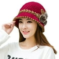thumbnail image 2 of Zhaomeidaxi Women Winter Warm Knit Hat Wool Snow Ski Caps with Visor, 2 of 8