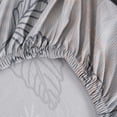 thumbnail image 2 of Dining Room Chair Covers Set of 6, Stretch Parsons Chair Slipcovers Removable Washable Spandex Printed Chair Seat Protector Cover for Hotel, Office, Ceremony, Banquet, Wedding Party (Leaves Grey), 2 of 6